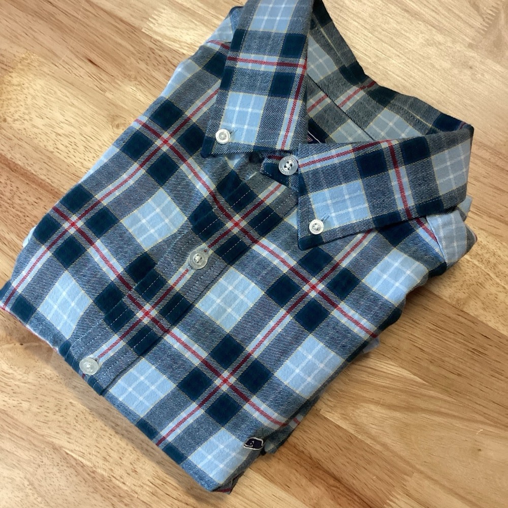 Men's Vineyard Vines Classic Fit Button Down Plaid Whale Shirt  Small‎